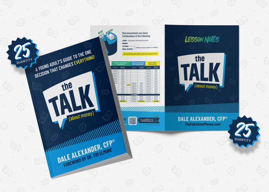 "The Talk" (about money) BOOKS (25 QTY) AND LESSON NOTES (25 QTY)  BUNDLE